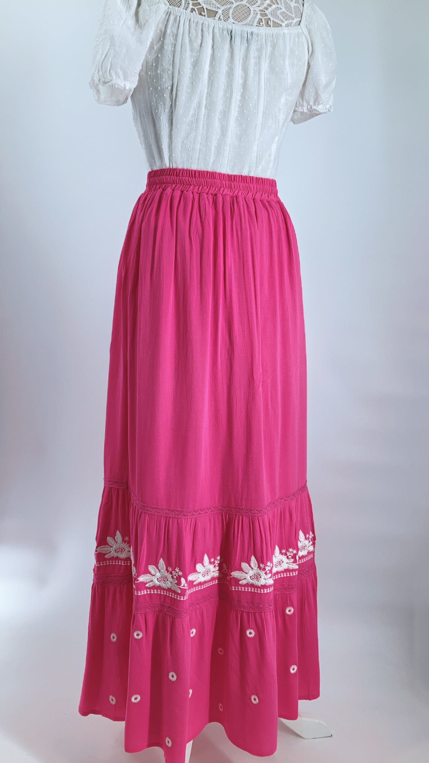 Embroidered Maxi Skirt