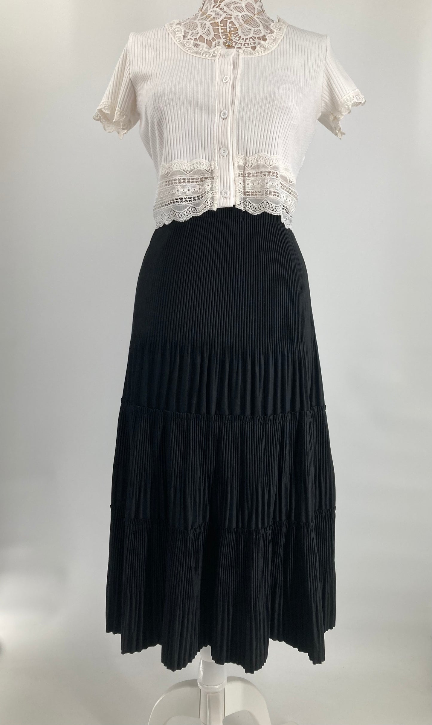 Velvet Tiered Skirt